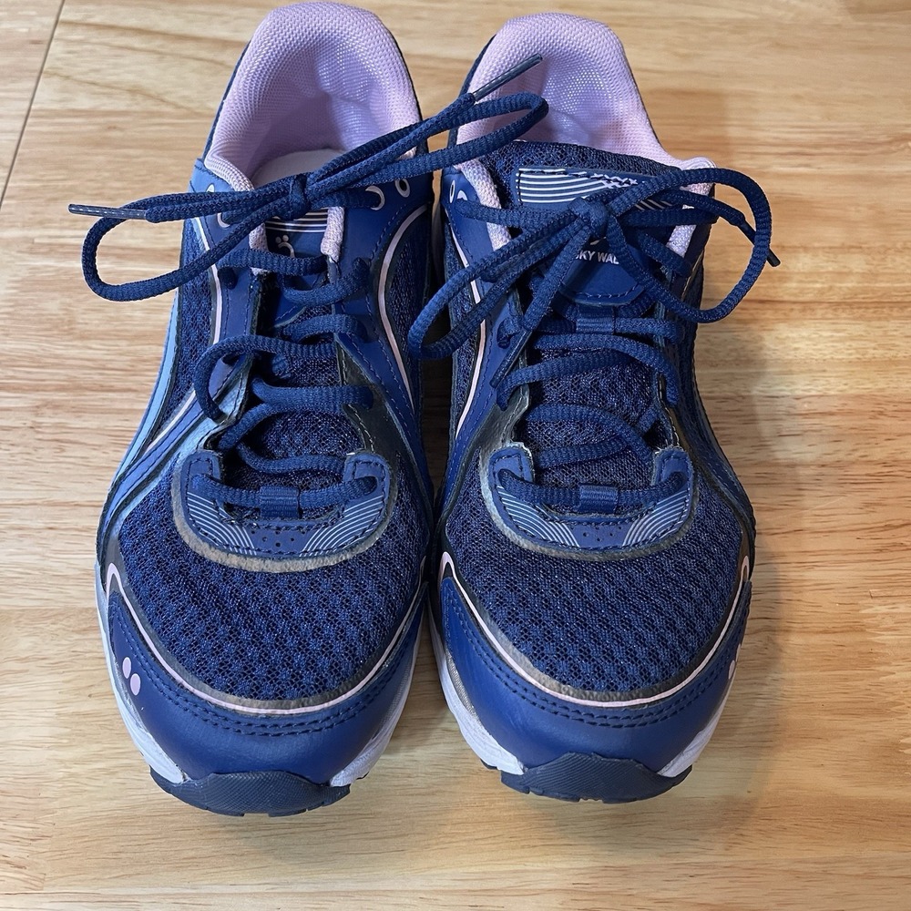 Ryka Sky Walk Women's Shoes 6.5M Blue Pink Athletic Walking‎ Memory Foam